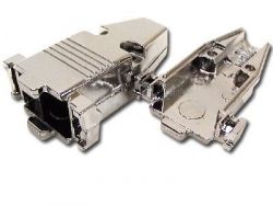 D-Sub hood.  Metal.  15 position